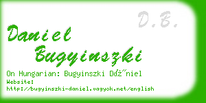 daniel bugyinszki business card
